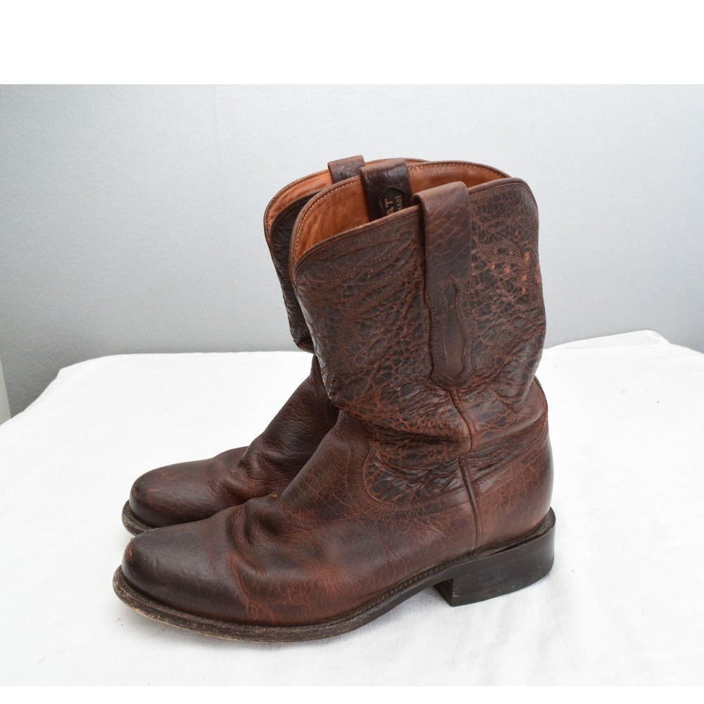 Ariat Bench Made Clanton Western Boot 9 EE Brown American Bison Leather Western